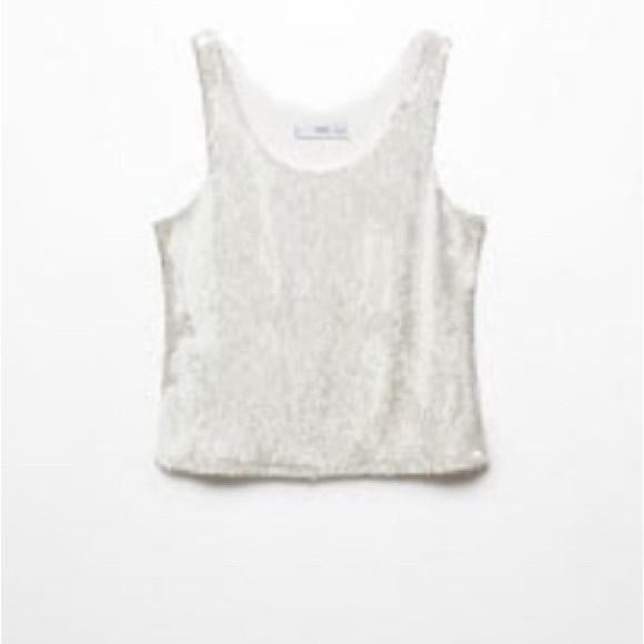 Mango festive white sequin skirt set - Picture 2 of 7